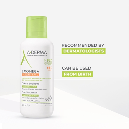 A-Derma Exomega Control Emollient Cream Crème pour le corps pour peaux très sèches et atopiques