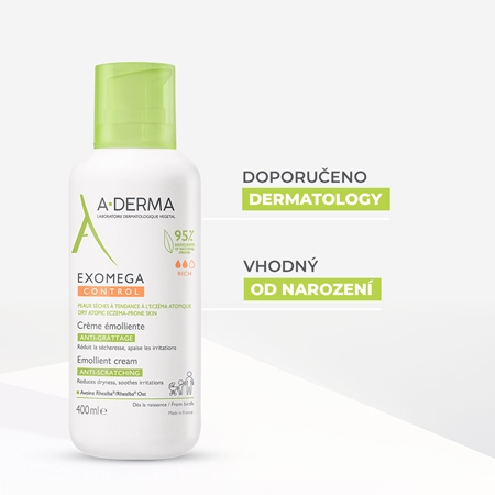 A-Derma Exomega Control Emollient Cream tělový krém pro velmi suchou citlivou a atopickou pokožku