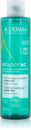 A-Derma Biology AC tisztító habzó gél kombinált és zsíros bőrre