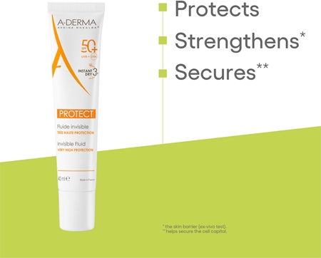 A-Derma Protect Invisible Fluid loción protectora SPF 50+