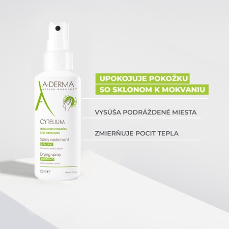 A-Derma Cytelium vysušujúci a upokojujúci sprej pre podráždenú pokožku