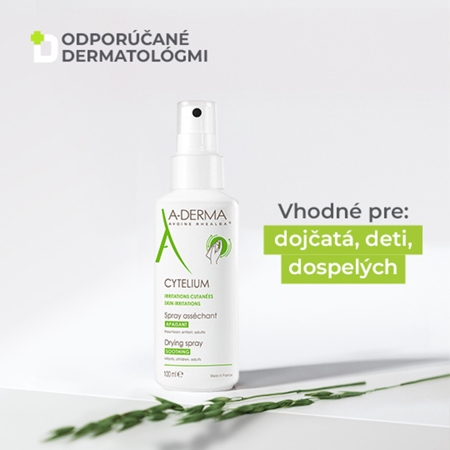A-Derma Cytelium vysušujúci a upokojujúci sprej pre podráždenú pokožku