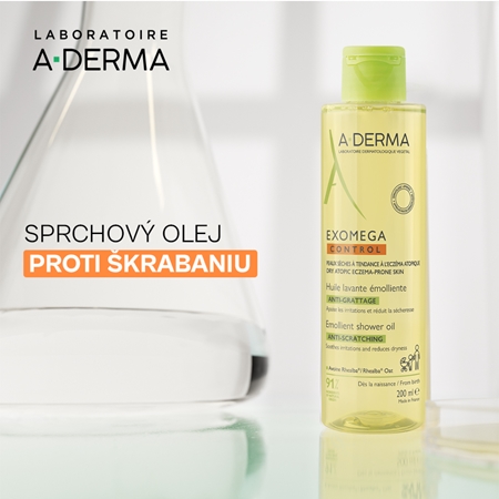 A-Derma Exomega Control Emollient Shower Oil zvláčňujúci sprchový olej pre suchú až atopickú pokožku