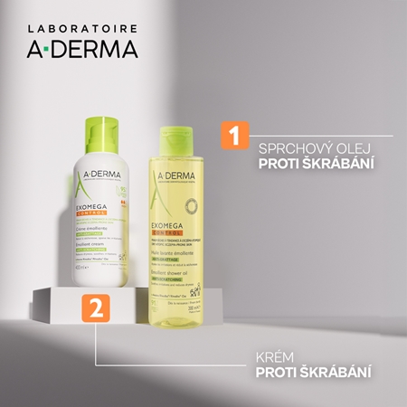 A-Derma Exomega Control Emollient Shower Oil zvláčňující sprchový olej pro suchou až atopickou pokožku