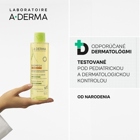 A-Derma Exomega Control Emollient Shower Oil zvláčňujúci sprchový olej pre suchú až atopickú pokožku