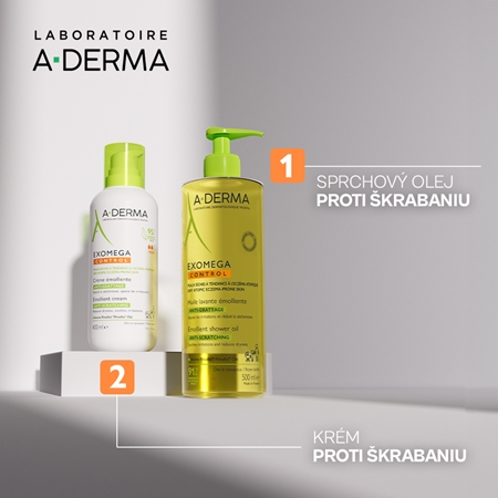 A-Derma Exomega Control Emollient Shower Oil zvláčňujúci sprchový olej pre suchú až atopickú pokožku