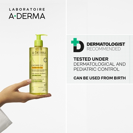 A-Derma Exomega Control Emollient Shower Oil Mīkstinoša dušas eļļa sausai un atopiskai ādai
