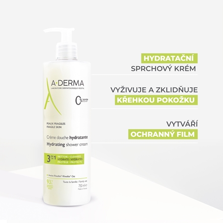 A-Derma Hydra-Protective extra jemný sprchový gel pro celou rodinu