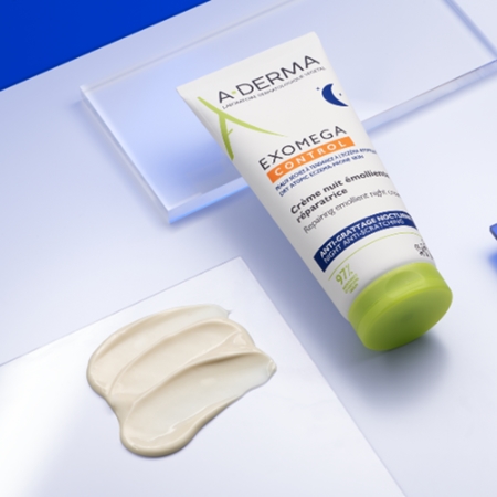 A-Derma Exomega Control Repairing Emollient Night Cream регенериращ нощен крем против сърбеж