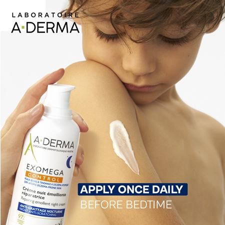 A-Derma Exomega Control Repairing Emollient Night Cream Regenerating Night Cream to stop scratching