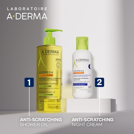 A-Derma Exomega Control Repairing Emollient Night Cream Regenerating Night Cream to stop scratching