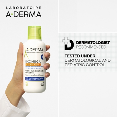 A-Derma Exomega Control Repairing Emollient Night Cream Regenerating Night Cream to stop scratching