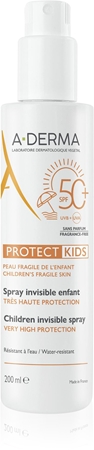 A-Derma Protect Kids Children Invisible Spray ochranné opaľovacie mlieko v spreji pre deti