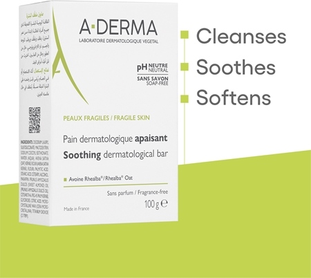 A-Derma Essentials Dermatological Bar Dermatological Cleansing Bar for sensitive and irritated skin