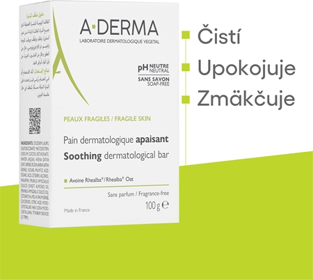 A-Derma Essentials Dermatological Bar dermatologická umývacia kocka pre citlivú a podráždenú pokožku