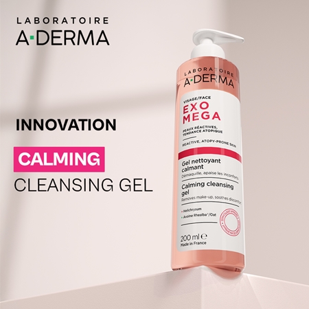 A-Derma Exomega Calming Cleansing Gel Gel Makeup Remover with soothing effect