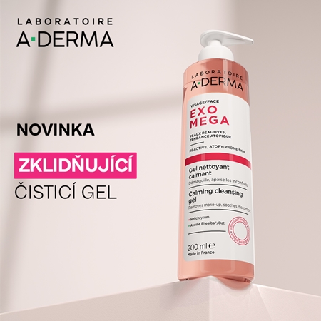 A-Derma Exomega Calming Cleansing Gel čisticí a odličovací gel se zklidňujícím účinkem