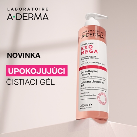 A-Derma Exomega Calming Cleansing Gel čistiaci a odličovací gél s upokojujúcim účinkom