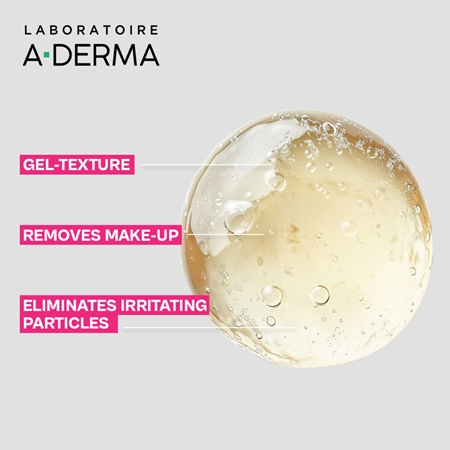 A-Derma Exomega Calming Cleansing Gel Gel Makeup Remover with soothing effect
