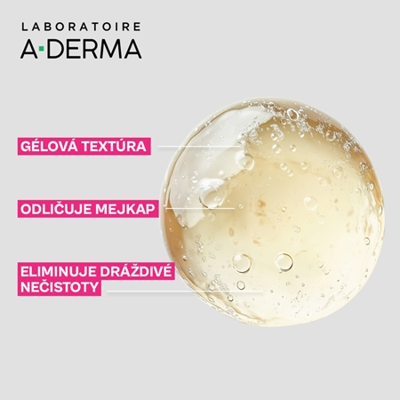 A-Derma Exomega Calming Cleansing Gel čistiaci a odličovací gél s upokojujúcim účinkom