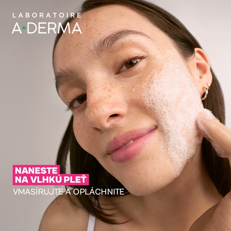 A-Derma Exomega Calming Cleansing Gel čistiaci a odličovací gél s upokojujúcim účinkom
