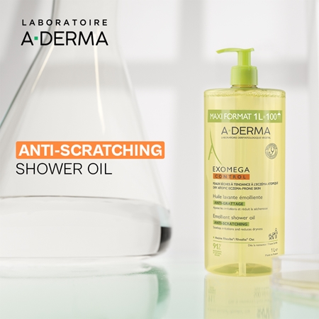 A-Derma Exomega Control Emollient Shower Oil Mīkstinoša dušas eļļa sausai un atopiskai ādai