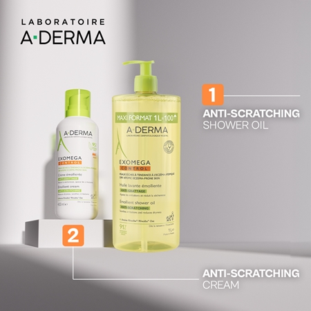 A-Derma Exomega Control Emollient Shower Oil Mīkstinoša dušas eļļa sausai un atopiskai ādai