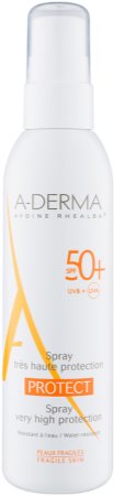 A-Derma Protect schützende Lotion im Spray SPF 50+