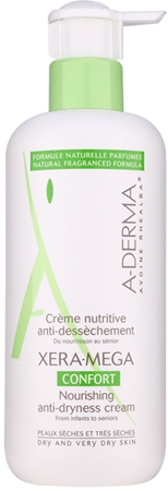 A-Derma Xera-Mega Confort ravitseva kasvo- ja vartalovoide kuivalle ja erittäin kuivalle iholle