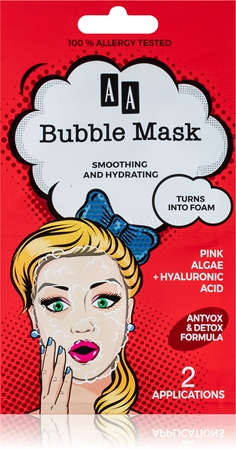 AA Cosmetics AA Bubble Mask masca hidratanta pentru netezire