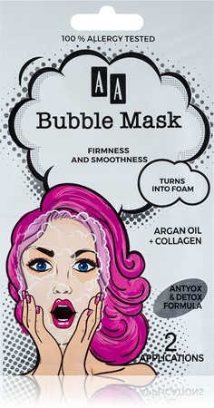 AA Cosmetics AA Bubble Mask spevňujúca pleťová maska
