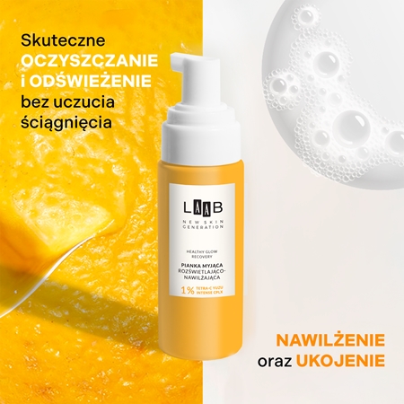 AA Cosmetics LAAB Tetra-C Yuzu rozjaśniająca pianka oczyszczająca