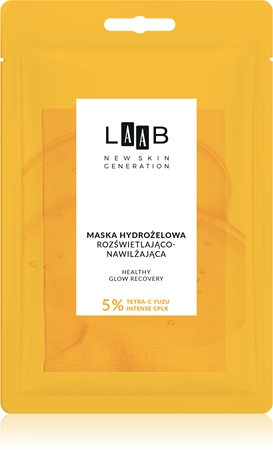 AA Cosmetics LAAB Tetra-C Yuzu hydrogel mask for radiance and hydration