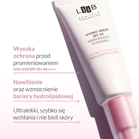 AA Cosmetics LAAB 100% Centella B12 krem nawilżający do twarzy SPF 50