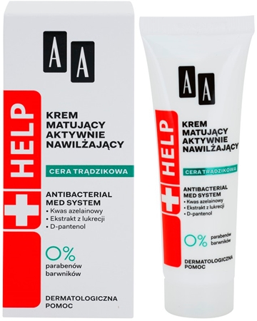 AA Cosmetics Help Acne Skin krem nawilżająco-matujący