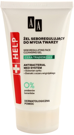 AA Cosmetics Help Acne Skin čistiaci gél pre redukciu kožného mazu