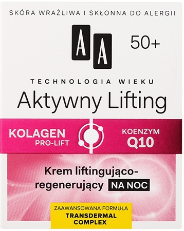 AA Cosmetics Age Technology Active Lifting Herstellende en Verstevigende Nachtcrème 50+