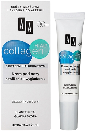 AA Cosmetics Collagen HIAL+ hydratační a vyhlazující oční krém 30+