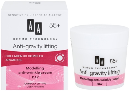 AA Cosmetics Dermo Technology Anti-Gravity Lifting modellierende Creme mit Antifalten-Wirkung 55+
