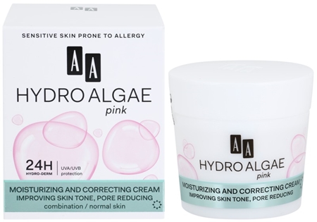 AA Cosmetics Hydro Algae Pink crème unifiante pour hydrater la peau et réduire l'apparence des pores