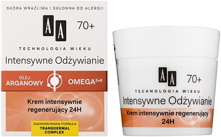 AA Cosmetics Age Technology Intensive Nutrition crema rigenerante viso antirughe 70+