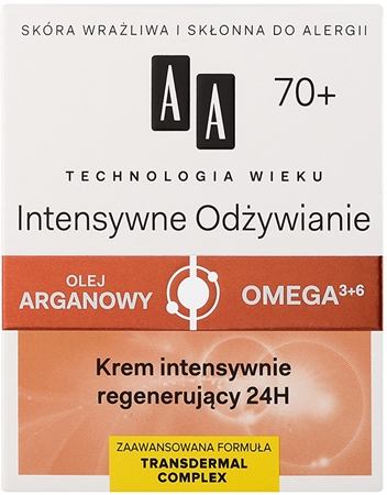 AA Cosmetics Age Technology Intensive Nutrition crema rigenerante viso antirughe 70+