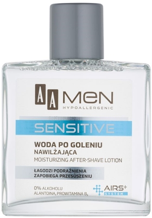 AA Cosmetics Men Sensitive voda poslije brijanja s hidratantnim učinkom