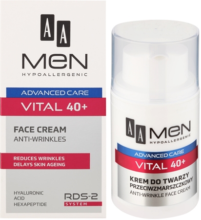AA Cosmetics Men Vital 40+ protivráskový krém proti stárnutí pleti