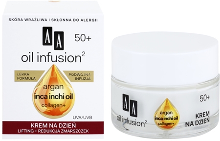 AA Cosmetics Oil Infusion2 Argan Inca Inchi 50+ denní liftingový krém proti vráskám