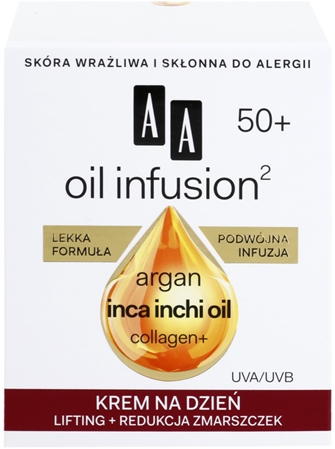 AA Cosmetics Oil Infusion2 Argan Inca Inchi 50+ denní liftingový krém proti vráskám
