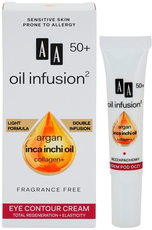 AA Cosmetics Oil Infusion2 Argan Inca Inchi 50+ Restorativ creme til øjenområdet
