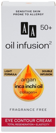 AA Cosmetics Oil Infusion2 Argan Inca Inchi 50+ Restorativ creme til øjenområdet