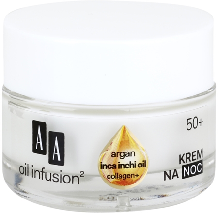AA Cosmetics Oil Infusion2 Argan Inca Inchi 50+ noční regenerační krém s remodelujícím účinkem