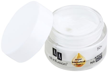 AA Cosmetics Oil Infusion2 Argan Inca Inchi 50+ noční regenerační krém s remodelujícím účinkem